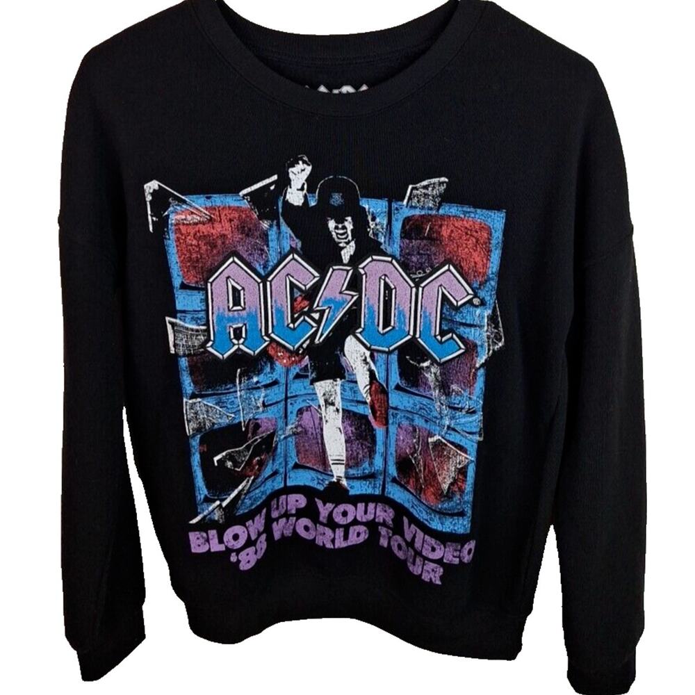 Official Hybrid Apparel AC/DC 88 Tour Reprint Blow Up Black Sweater/Pullover XS